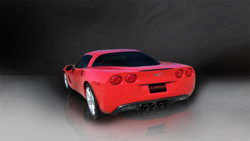 Chevrolet Corvette C6 Performance Exhaust - Dual Rear Exit - CORSA Performance - Sport Cat-Back, Twin 4.0in Pro-Series Tips - `09-`13
